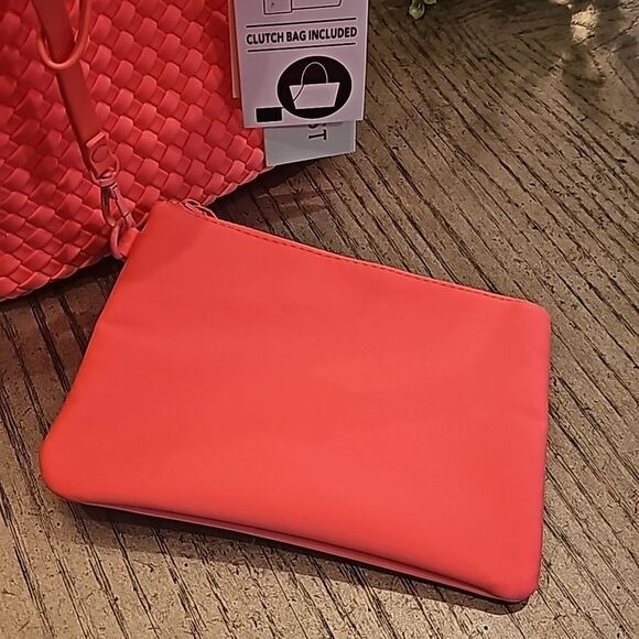 Madison West Kya neoprene 2 in 1 satchel bag NWT thick web canvas strap - Picture 5 of 7